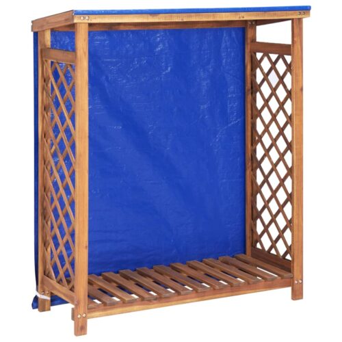 Firewood Storage Shed 105x38x115cm Solid Acacia Wood