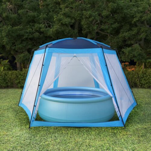Pool Tent Fabric 660x580x250cm Blue - Image 8