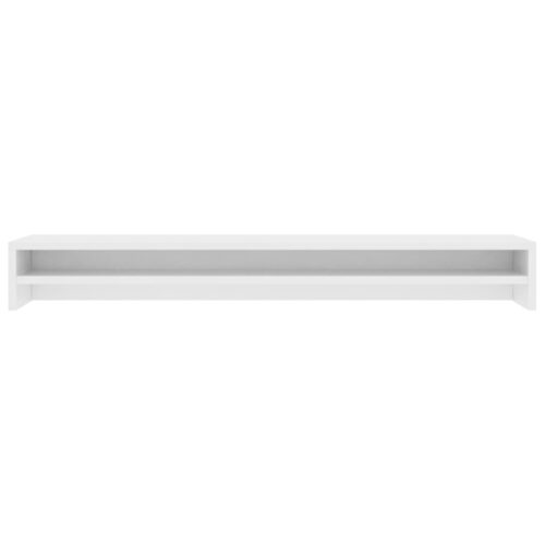 Monitor Stand White 100x24x13cm Engineered Wood - Image 4