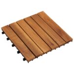 Decking Tiles Vertical Pattern 30 x 30cm Acacia Set of 30