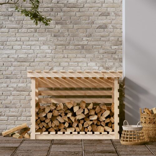 Firewood Rack 108x73x79cm Solid Wood Pine - Image 3