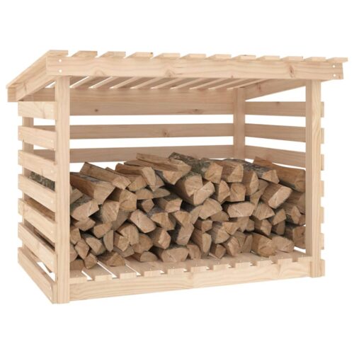 Firewood Rack 108x73x79cm Solid Wood Pine - Image 4