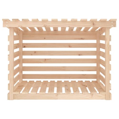 Firewood Rack 108x73x79cm Solid Wood Pine - Image 5