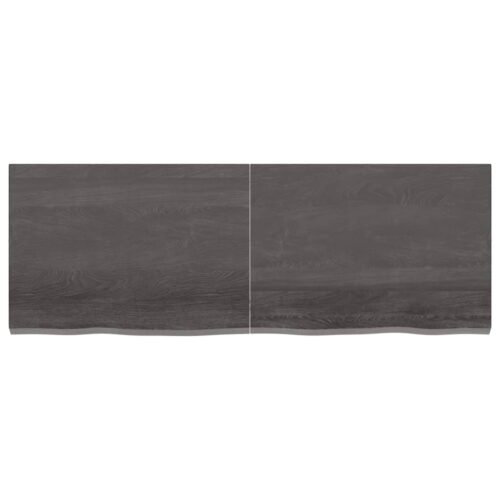 Bathroom Countertop Sink Vanity Board Table Top Dark Brown 140x50x4cm Treated Solid Wood - Image 3