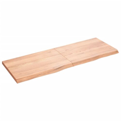 Bathroom Countertop Sink Vanity Board Table Top Oak Timber Brown Wood 140x50x4cm