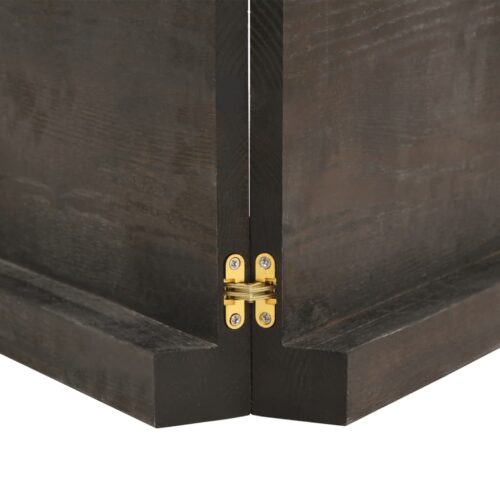 Dark Oak Wood Timber Bathroom Countertop Sink Vanity Board Table Top 120x50x6cm - Image 7