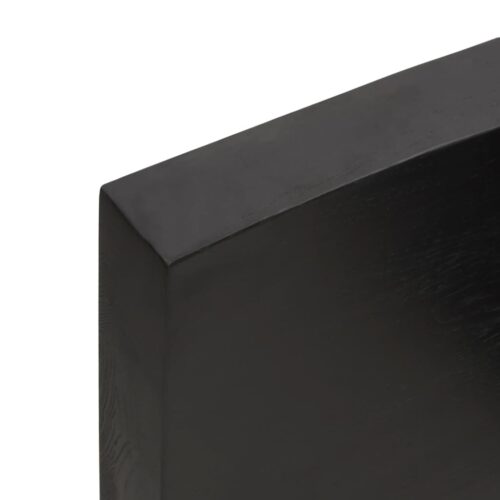 Dark Oak Wood Timber Bathroom Countertop Sink Vanity Board Table Top 120x50x6cm - Image 8