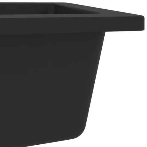 Kitchen Sink with Overflow Hole Black Granite - Image 5