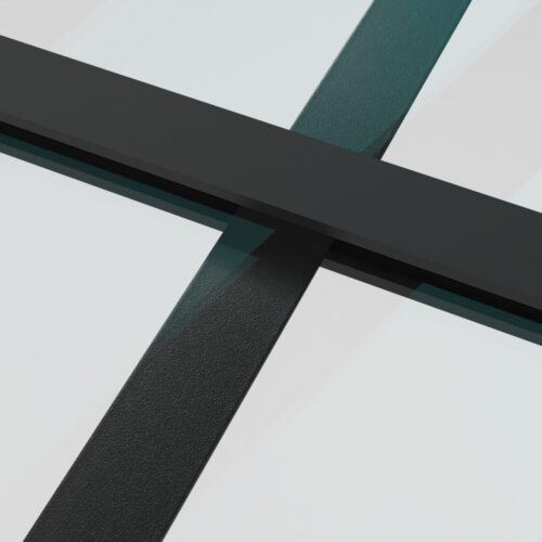 Sliding Door Black 76x205cm ESG Glass Aluminium - Image 5