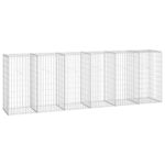 Gabion Wall with Covers Galvanised Steel 300x50x100cm