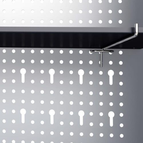 Wall Mounted Tool Cabinet Industrial Style Metal Grey Black - Image 5