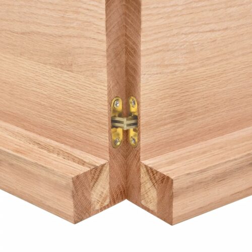 Bathroom Countertop Sink Vanity Board Table Top Light Brown 120x60x6cm Treated Solid Wood - Image 4