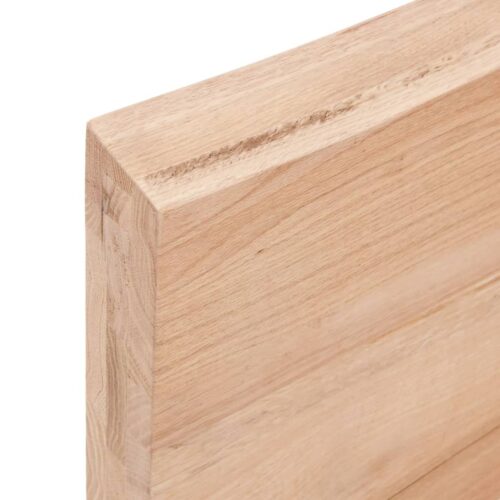 Bathroom Countertop Sink Vanity Board Table Top Light Brown 120x60x6cm Treated Solid Wood - Image 5