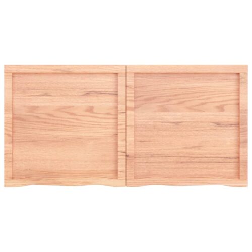 Bathroom Countertop Sink Vanity Board Table Top Light Brown 120x60x6cm Treated Solid Wood - Image 7