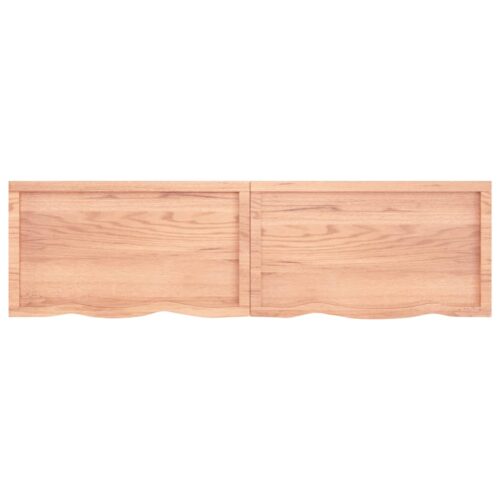 Bathroom Countertop Sink Vanity Board Table Top Light Brown 180x50x4cm Treated Solid Wood - Image 7