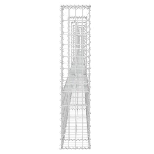 U-shape Gabion Basket with 6 Posts Iron 620x20x100cm - Image 4