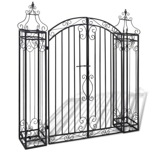 Ornamental Garden Gate Wrought Iron 122x20.5x134cm