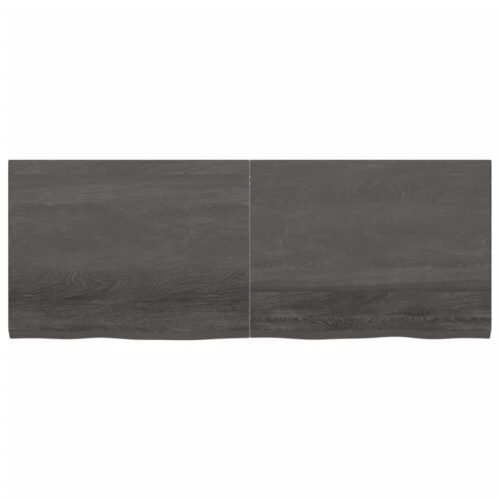 Bathroom Countertop Sink Vanity Board Table Top Dark Brown 160x60x4cm Treated Solid Wood - Image 3
