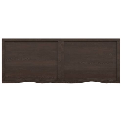 Bathroom Countertop Sink Vanity Board Table Top Dark Brown 160x60x4cm Treated Solid Wood - Image 4