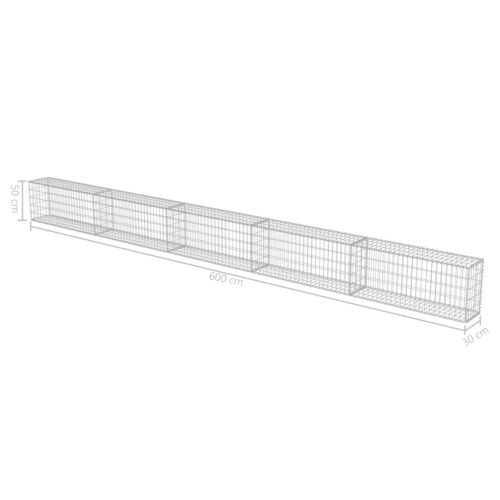 Gabion Wall with Covers Galvanised Steel 600x30x50cm - Image 6