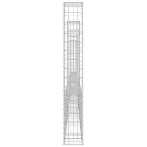U-shape Gabion Basket with 5 Posts Iron 500x20x150cm - Image 4