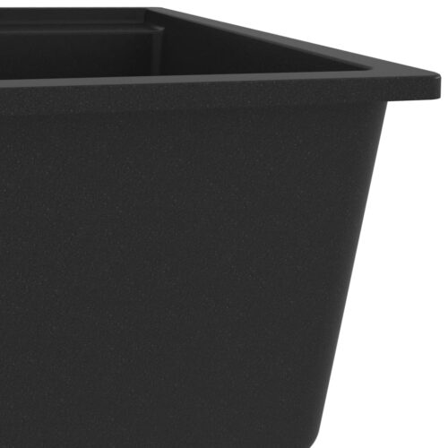Kitchen Sink with Overflow Hole Black Granite - Image 5