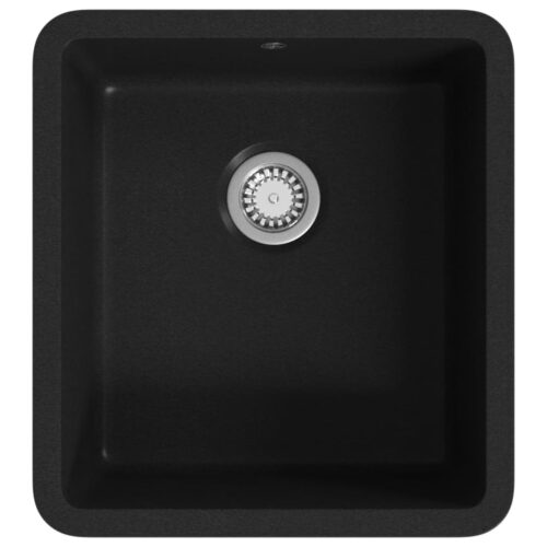 Granite Kitchen Sink Single Basin Black - Image 2