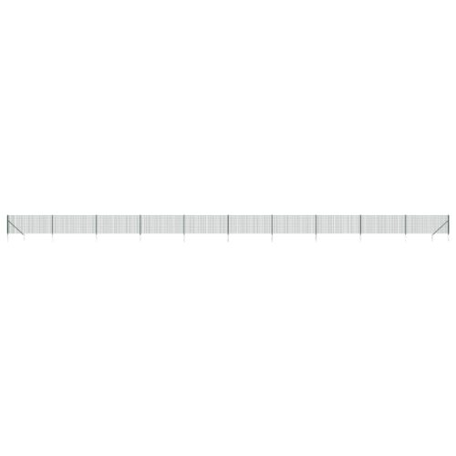 Wire Mesh Fence with Spike Anchors Green 1x25 m - Image 2