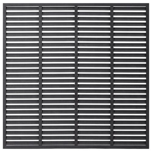 Louver Fence WPC 180x180cm Grey - Image 2