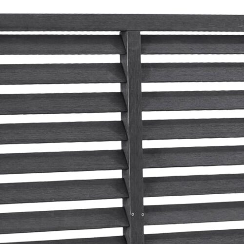 Louver Fence WPC 180x180cm Grey - Image 4