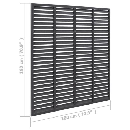 Louver Fence WPC 180x180cm Grey - Image 5