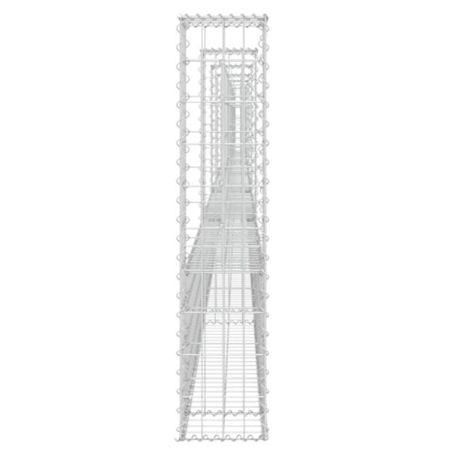 U-shape Gabion Basket with 7 Posts Iron 740x20x100cm - Image 4