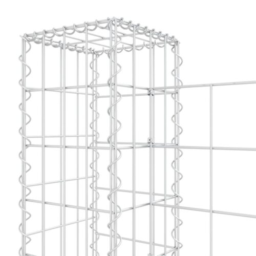 U-shape Gabion Basket with 7 Posts Iron 740x20x100cm - Image 5