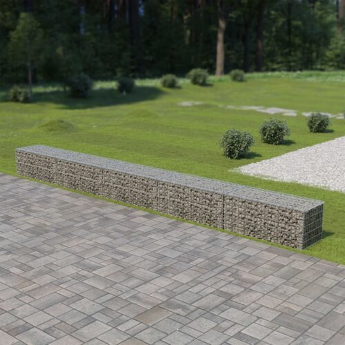 Gabion Wall with Covers Galvanised Steel 600x50x50cm - Image 7