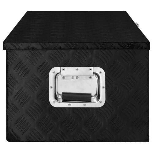 Storage Box Black 90x47x33.5cm Aluminium - Image 3