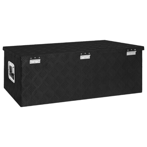 Storage Box Black 90x47x33.5cm Aluminium - Image 4