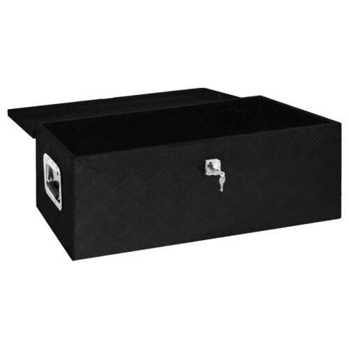 Storage Box Black 90x47x33.5cm Aluminium - Image 5
