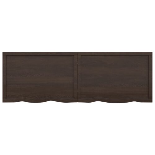 Dark Oak Wood Timber Bathroom Countertop Sink Vanity Board Table Top 180x60x4cm - Image 7
