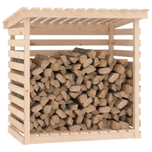 Firewood Rack 108x73x108cm Solid Wood Pine - Image 4