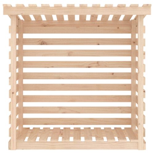 Firewood Rack 108x73x108cm Solid Wood Pine - Image 5