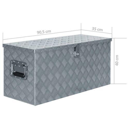 Aluminium Toolbox Ute Truck Trailer Canopy Generator Storage Box 90.5x35x40cm - Image 7
