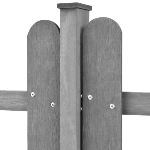 Picket Fence with Posts 3pcs WPC 600x60cm - Image 3