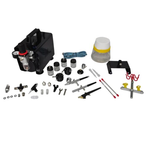Airbrush compressor set with 3 pistols 255 x 135 x 220 mm - Image 2