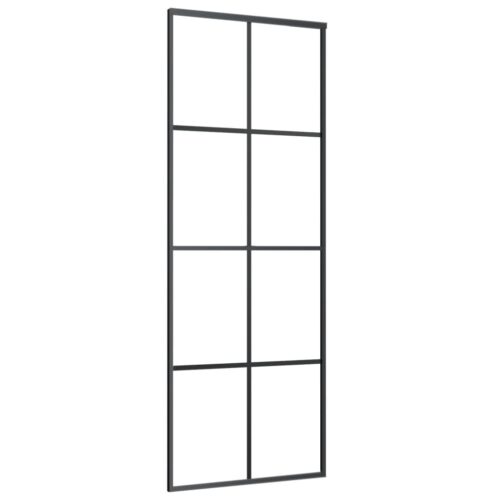 Sliding Door Aluminium ESG Glass 76x205cm Black - Image 2