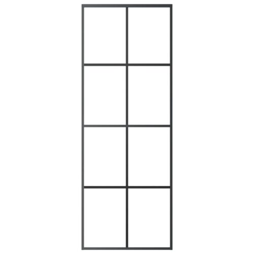 Sliding Door Aluminium ESG Glass 76x205cm Black - Image 3