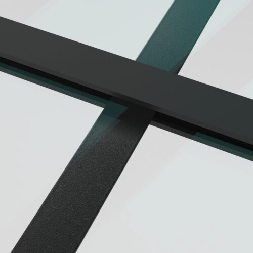 Sliding Door Aluminium ESG Glass 76x205cm Black - Image 5