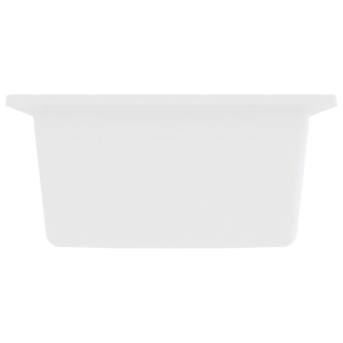 Kitchen Sink with Overflow Hole White Granite - Image 4