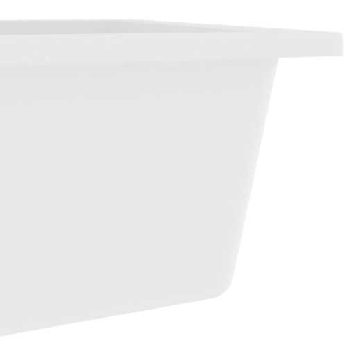 Kitchen Sink with Overflow Hole White Granite - Image 5