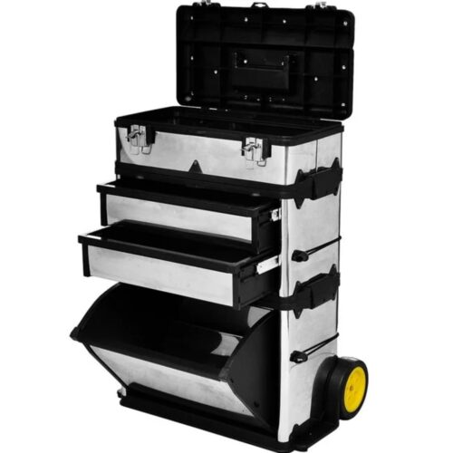 3-Part Rolling Tool Box with 2 Wheels - Image 8