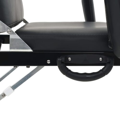 Portable Facial Treatment Chair Faux Leather 185x78x76cm Black - Image 5